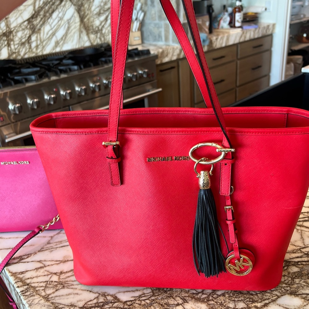Michael Kors red big purse